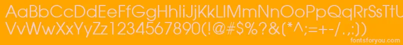 ModerneRegular Font – Pink Fonts on Orange Background
