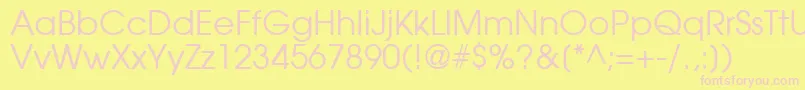 ModerneRegular Font – Pink Fonts on Yellow Background