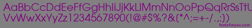 Шрифт ModerneRegular – фиолетовые шрифты на сером фоне