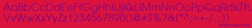 ModerneRegular Font – Purple Fonts on Red Background