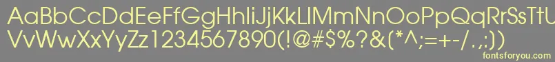 ModerneRegular Font – Yellow Fonts on Gray Background