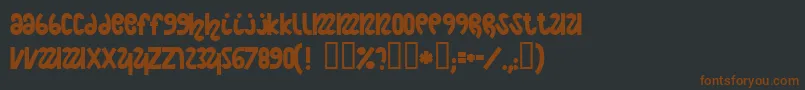 Czcionka Nightcou – brązowe czcionki na czarnym tle