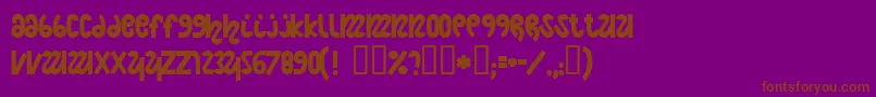 Nightcou Font – Brown Fonts on Purple Background