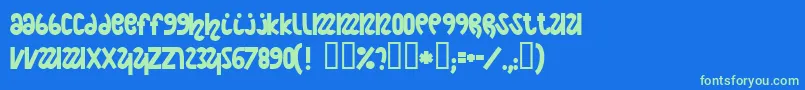 Nightcou Font – Green Fonts on Blue Background