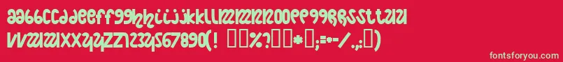 Nightcou Font – Green Fonts on Red Background