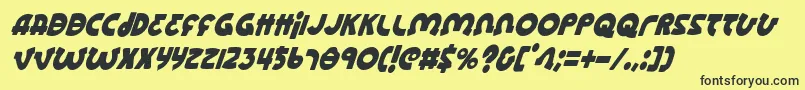 LionelCondensedItalic Font – Black Fonts on Yellow Background