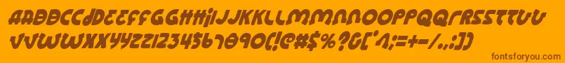 LionelCondensedItalic Font – Brown Fonts on Orange Background