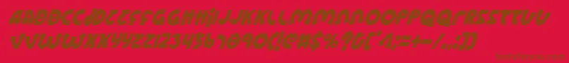 LionelCondensedItalic Font – Brown Fonts on Red Background