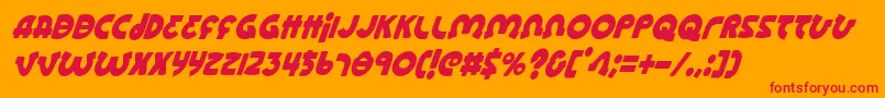 fuente LionelCondensedItalic – Fuentes Rojas Sobre Fondo Naranja