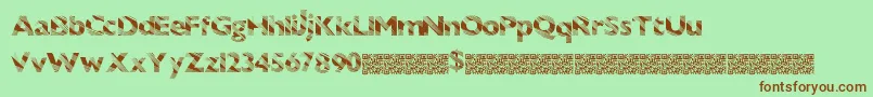 Sunrisedisco Font – Brown Fonts on Green Background