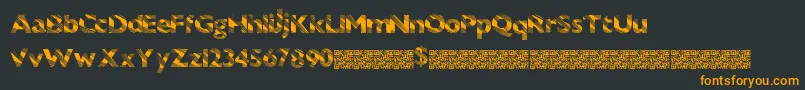 フォントSunrisedisco – 黒い背景にオレンジの文字