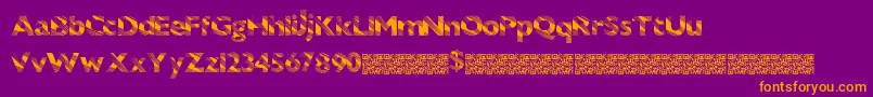 Sunrisedisco Font – Orange Fonts on Purple Background