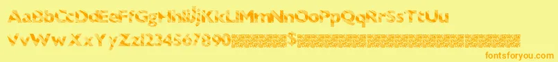 Sunrisedisco Font – Orange Fonts on Yellow Background