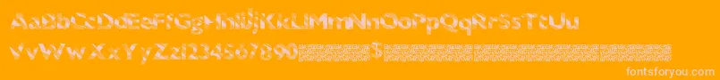 Sunrisedisco Font – Pink Fonts on Orange Background