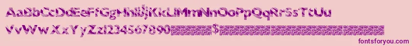 Sunrisedisco Font – Purple Fonts on Pink Background