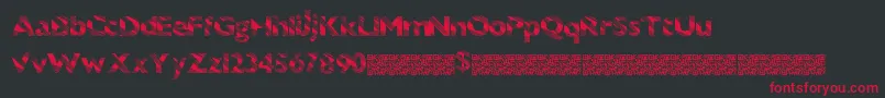 Шрифт Sunrisedisco – красные шрифты на чёрном фоне