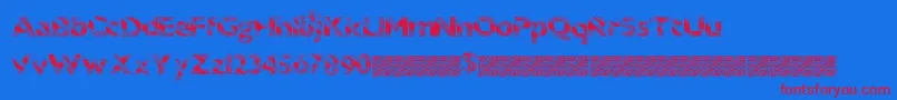 Sunrisedisco Font – Red Fonts on Blue Background