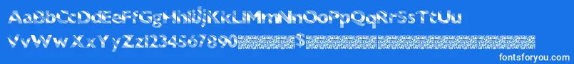 Sunrisedisco Font – White Fonts on Blue Background