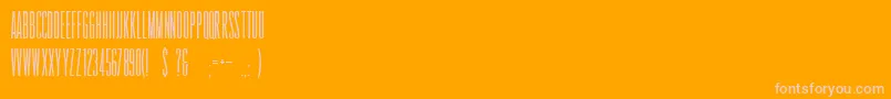 フォントPromenadeDeLaCroisetteFreeForPersonalUseOnly – オレンジの背景にピンクのフォント