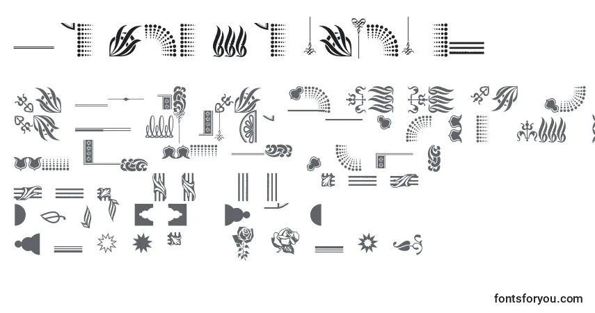 Schriftart Bordersornament2 – Alphabet, Zahlen, spezielle Symbole