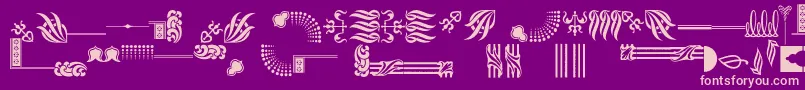 Bordersornament2 Font – Pink Fonts on Purple Background