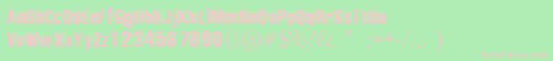 フォントRiotun2 – 緑の背景にピンクのフォント