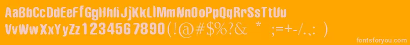 Riotun2 Font – Pink Fonts on Orange Background