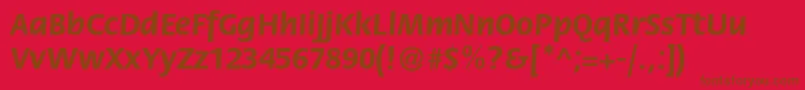FloraettBold Font – Brown Fonts on Red Background