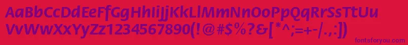FloraettBold-Schriftart – Violette Schriften auf rotem Hintergrund