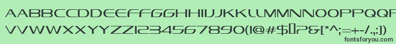 フォントVandianaPlatinLite – 緑の背景に黒い文字