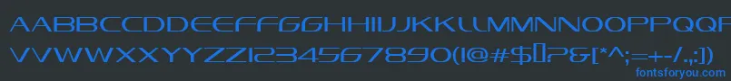 フォントVandianaPlatinLite – 黒い背景に青い文字
