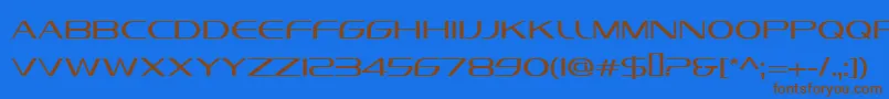 Шрифт VandianaPlatinLite – коричневые шрифты на синем фоне