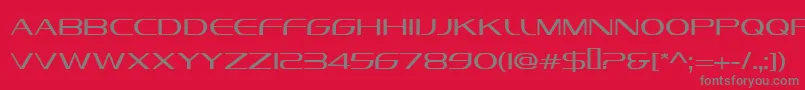 フォントVandianaPlatinLite – 赤い背景に灰色の文字