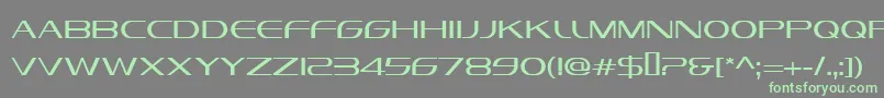 フォントVandianaPlatinLite – 灰色の背景に緑のフォント