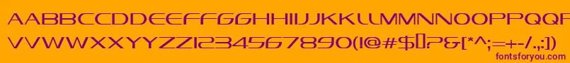 VandianaPlatinLite Font – Purple Fonts on Orange Background