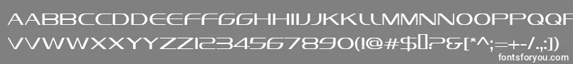 フォントVandianaPlatinLite – 灰色の背景に白い文字