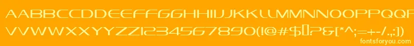 VandianaPlatinLite Font – Yellow Fonts on Orange Background
