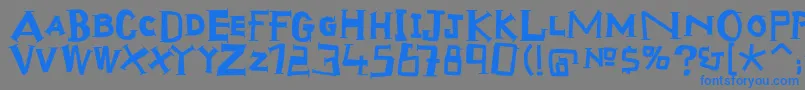 Scraptiqua Font – Blue Fonts on Gray Background