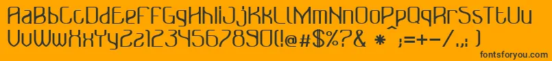 Шрифт BonzerBruxellesBold – чёрные шрифты на оранжевом фоне