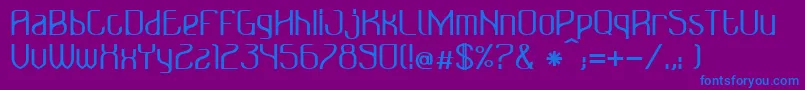 フォントBonzerBruxellesBold – 紫色の背景に青い文字