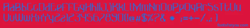 Шрифт BonzerBruxellesBold – синие шрифты на красном фоне