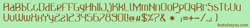 BonzerBruxellesBold Font – Brown Fonts on Green Background