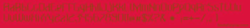 BonzerBruxellesBold-fontti – ruskeat fontit punaisella taustalla