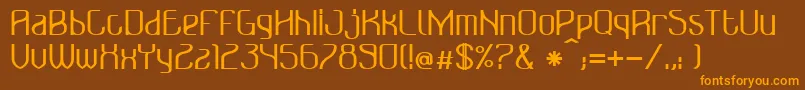 Шрифт BonzerBruxellesBold – оранжевые шрифты на коричневом фоне