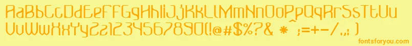 BonzerBruxellesBold Font – Orange Fonts on Yellow Background