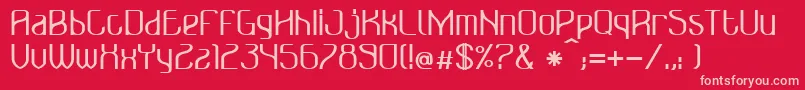 Шрифт BonzerBruxellesBold – розовые шрифты на красном фоне