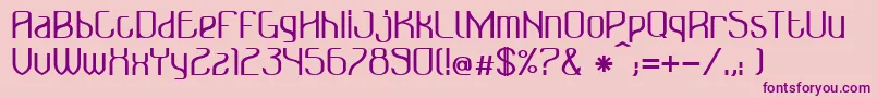 BonzerBruxellesBold-fontti – violetit fontit vaaleanpunaisella taustalla