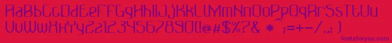 BonzerBruxellesBold-fontti – violetit fontit punaisella taustalla