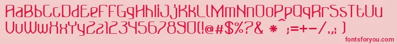 Шрифт BonzerBruxellesBold – красные шрифты на розовом фоне