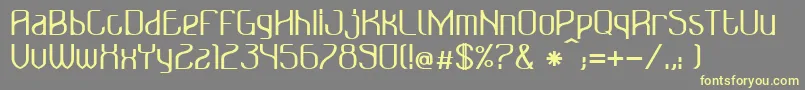 Шрифт BonzerBruxellesBold – жёлтые шрифты на сером фоне